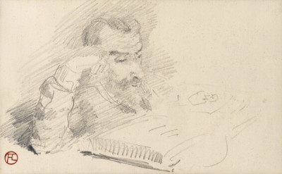 Man Reading Henri de Toulouse-Lautrec